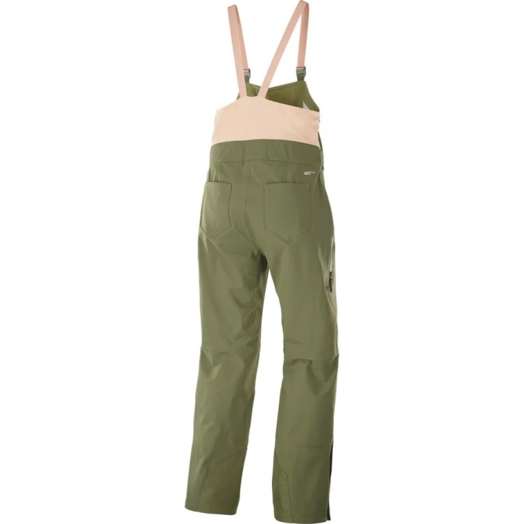 Calça De Esqui Salomon Stance 3L Bib Feminino Verde Oliva | PT R58309